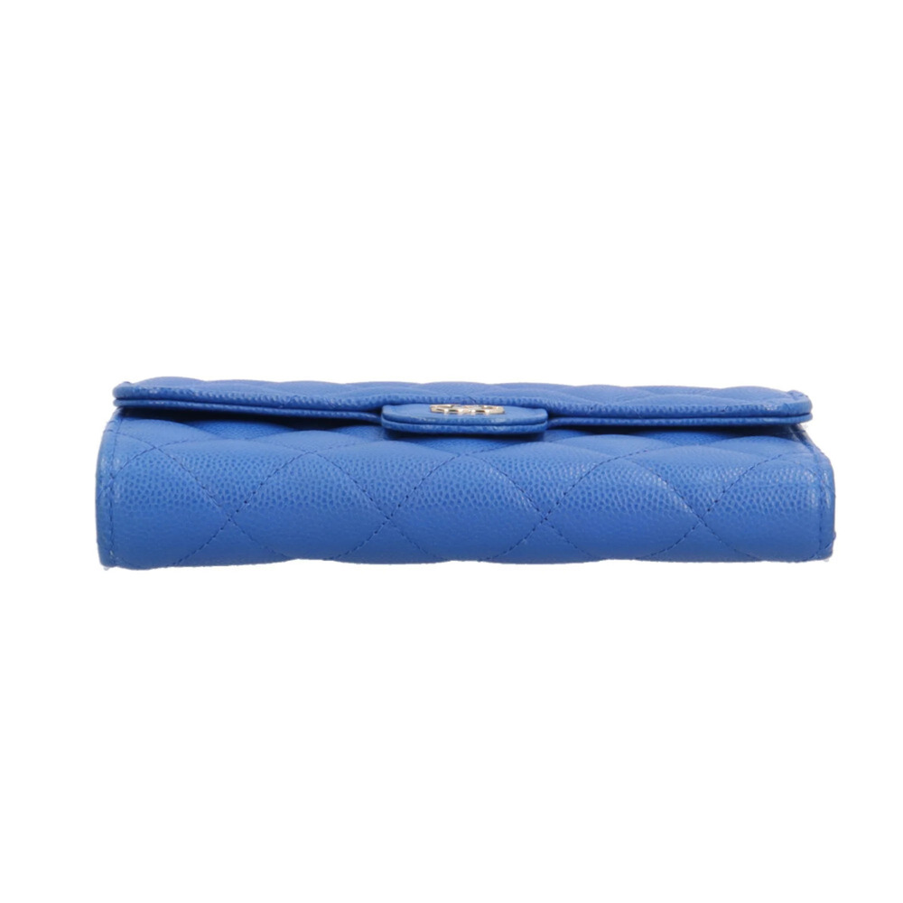 CHANEL Authentic Blue Caviar Leather Wallet - Picture 4 of 7